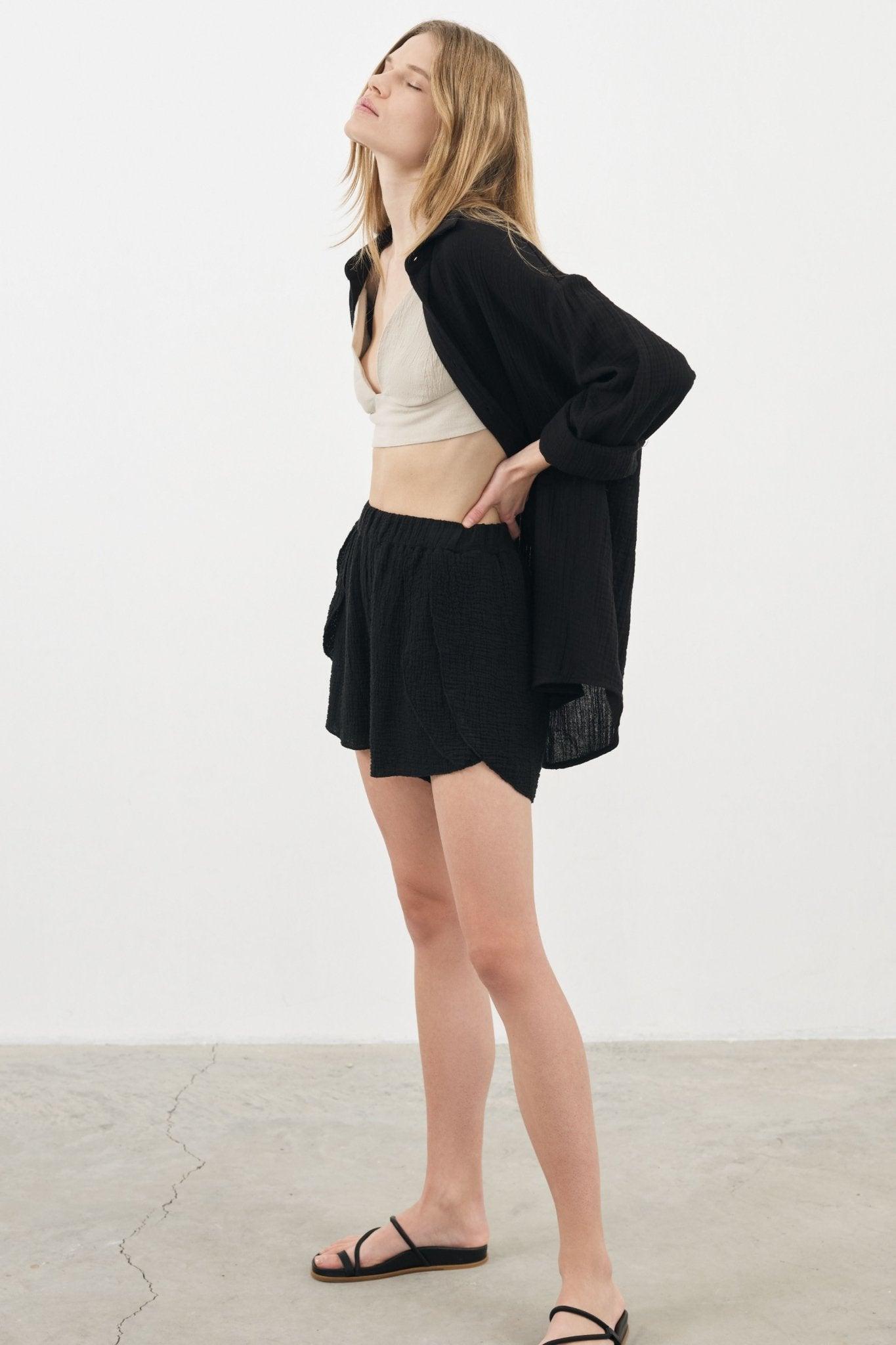 Mia Short - Stylish and comfortable shorts made from 100% Turkish double layered gauze cotton.