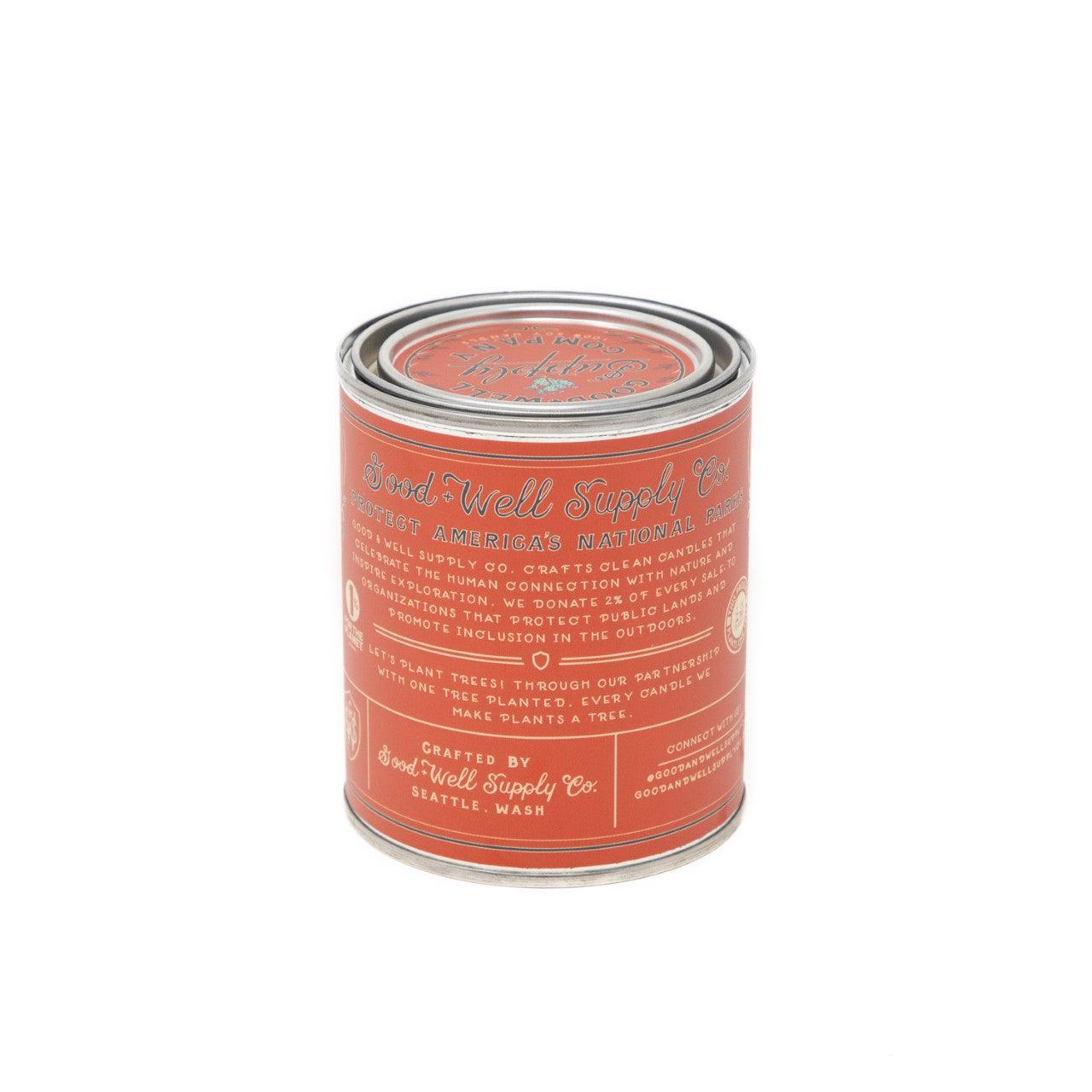 oshua Tree Soy Candle in sustainable packaging, diffusing an earthy scent reminiscent of the unique desert landscape.