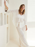 Modern Voyage Set - Burst of energy in textured cotton for body, mind, and style, with matching Voyage Pant.